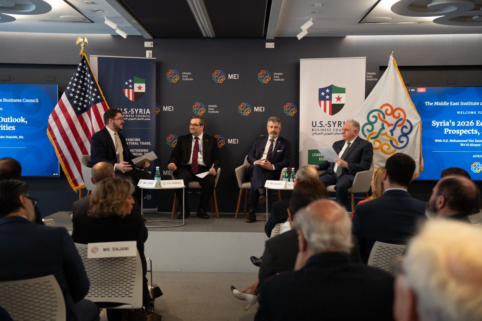 U.S.-Syria Business Council panel at the Middle East Institute, Washington D.C.